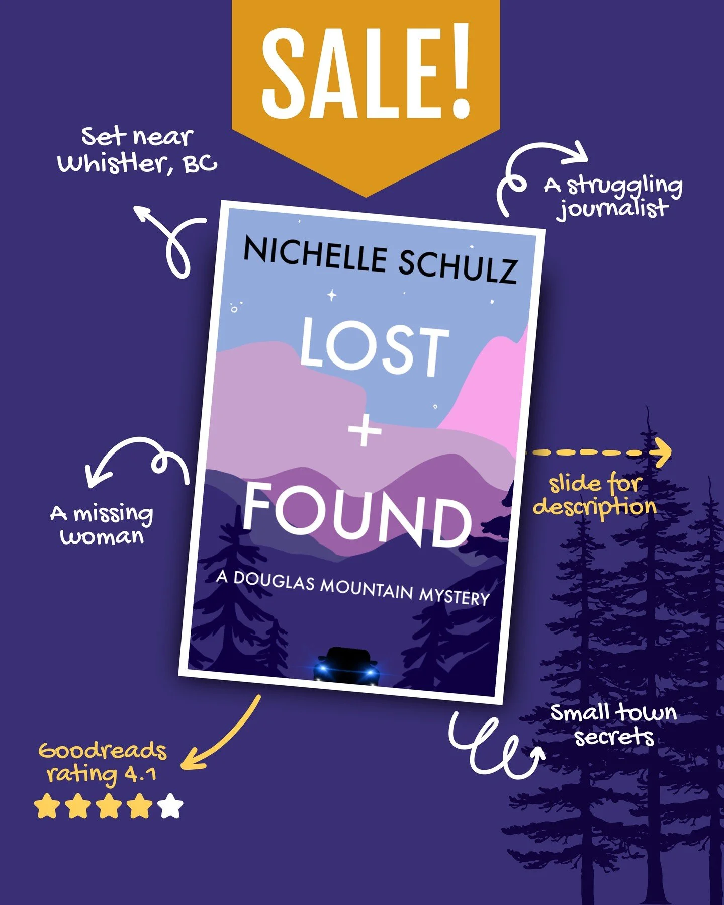 Digital versions are now only $2.99 on Kindle and Kobo! As I get closer to releasing book two in this series, I wanted to drop the price of book one to make it more accessible. 

Come and check out Douglas Mountain! Be entertained by the shenanigans.