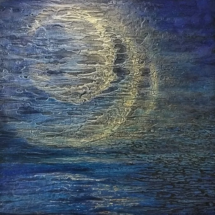 Moonlight Sonata
 
 
 wrapped canvas/acrylic gouache
 23.85x 23.85inches
 2024
 