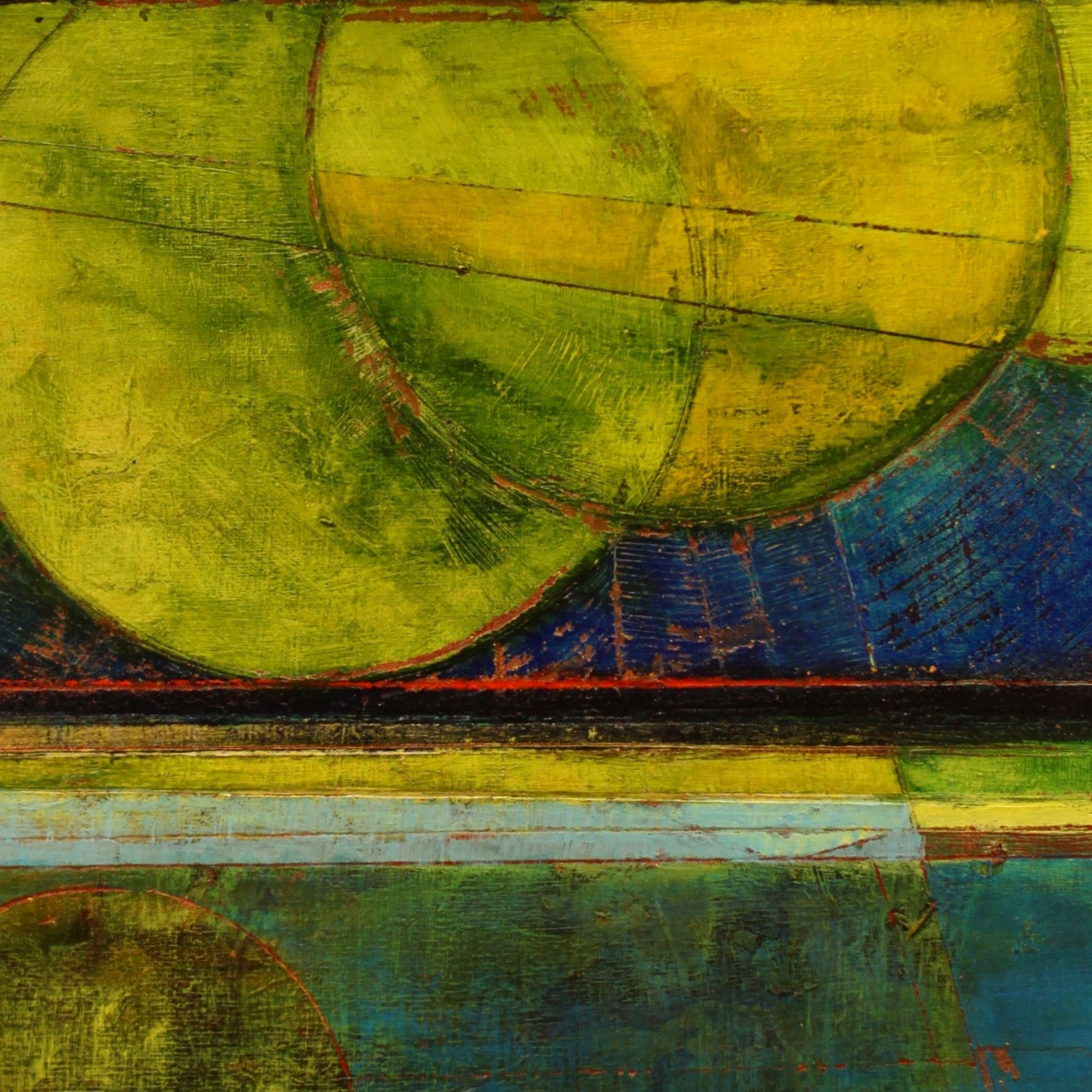 Split Green Circles