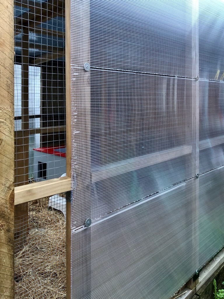 Fully covered enclosure with Twinwall winter covers