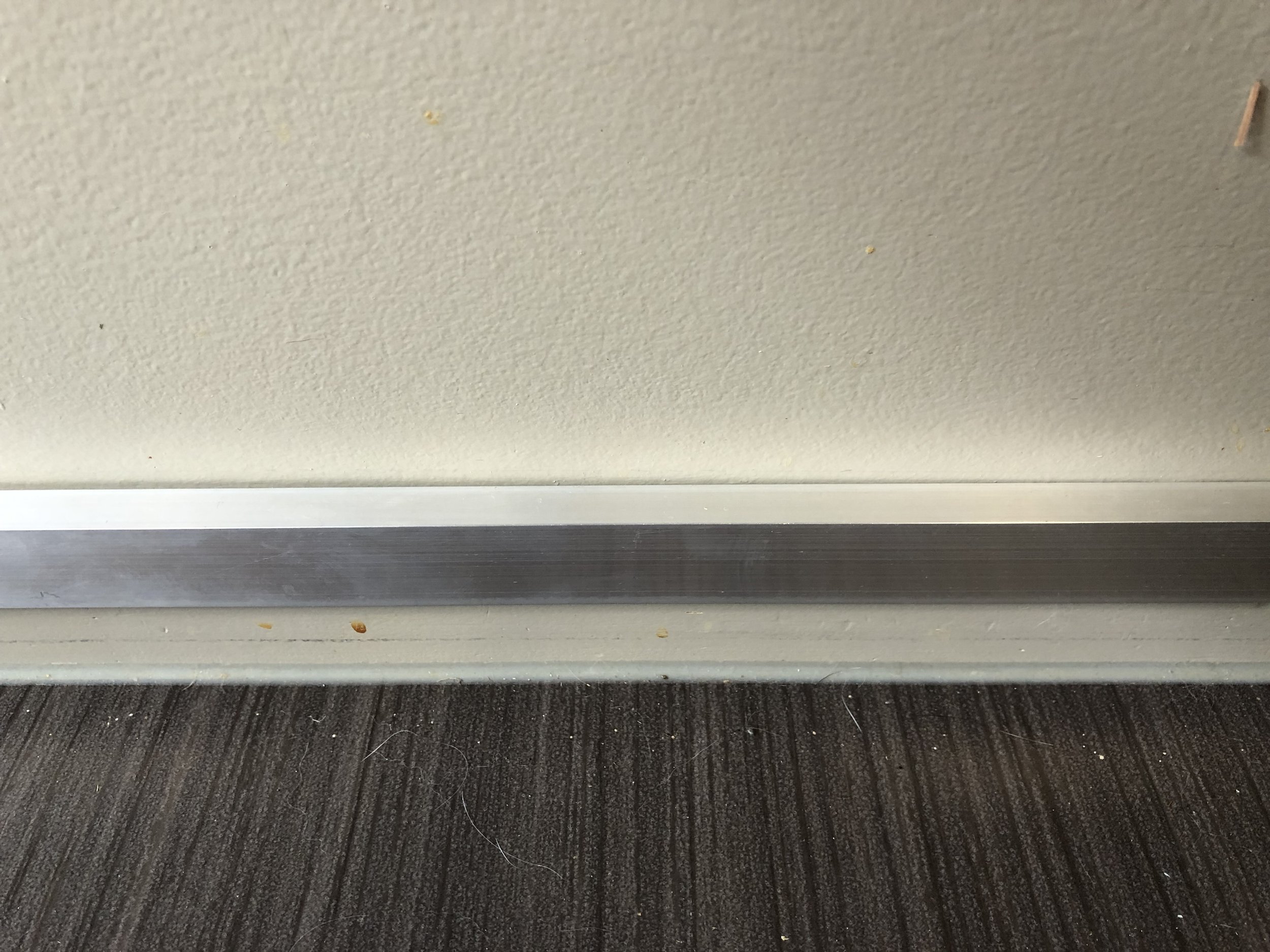 Aluminium Unequal Angle strips on Skirting