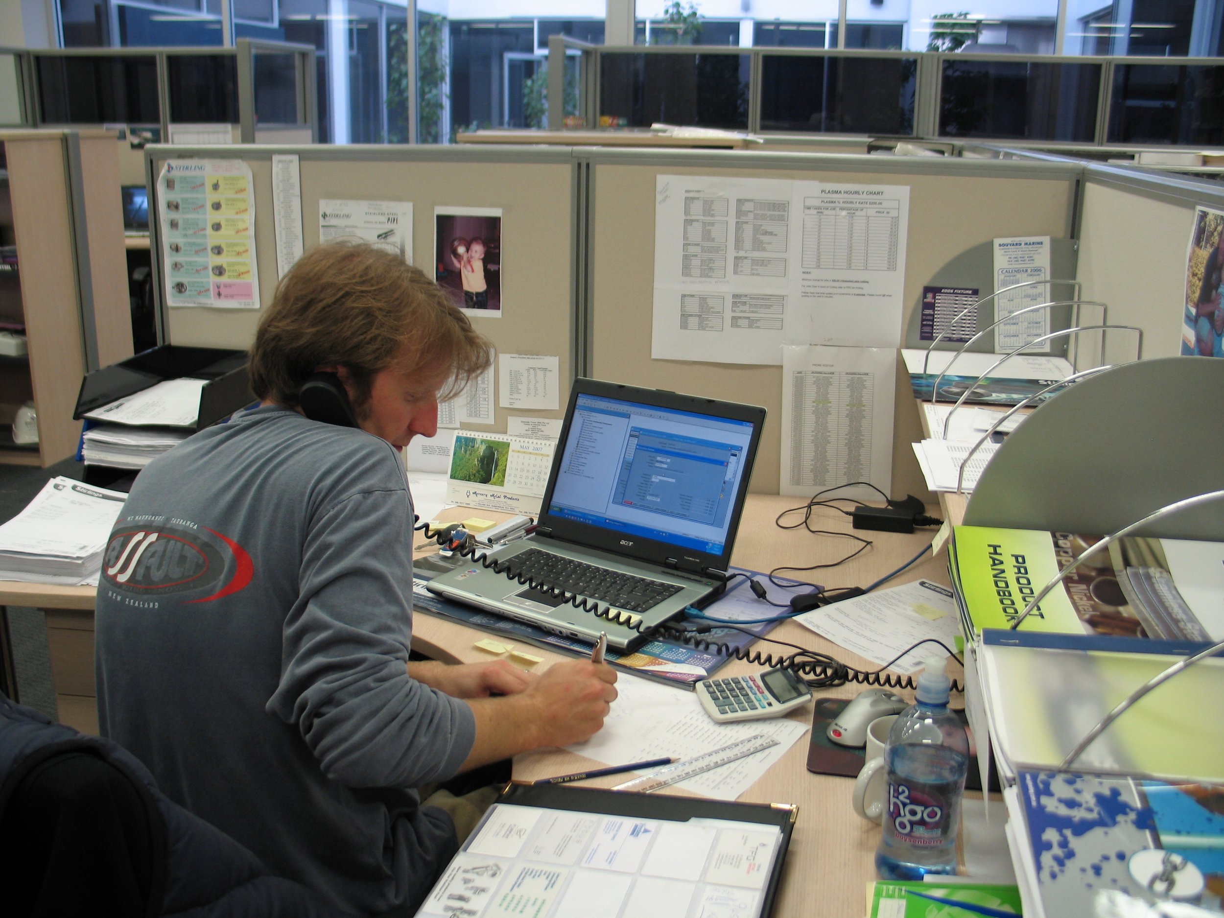 Current Sales Manager - WA Sales &amp; Customer Service Matt Stevens at work on Casual day
