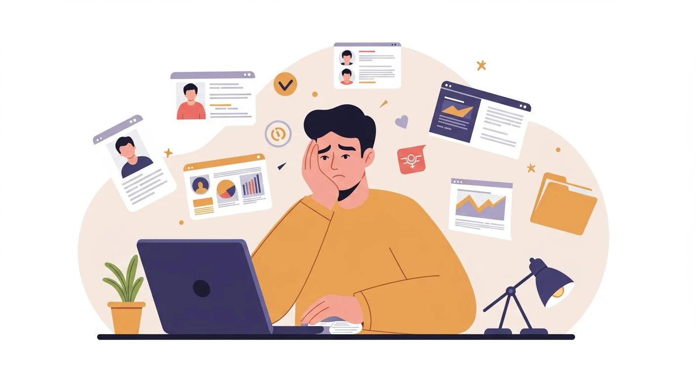 Illustration depicting the challenges creative directors face managing internal teams, freelancers, and multiple animation agencies.