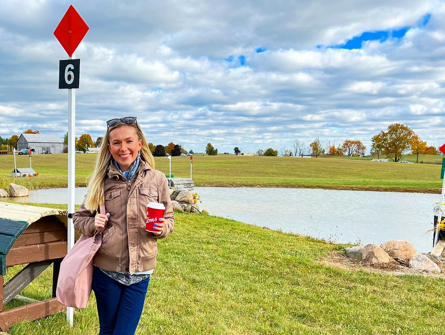 Detoured Thanksgiving festivities on the weekend to attend a little equestrian 3 day eventing trial. Felt amazing to be back out there again! If you couldn&rsquo;t tell. 

&lt;Captions: Walking the course (jumps for scale) // eventing schedule // som