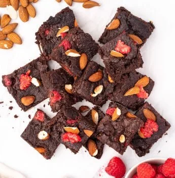 Raspberry Almond Brownies