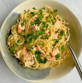 Creamy Salmon &amp; Pea Pasta