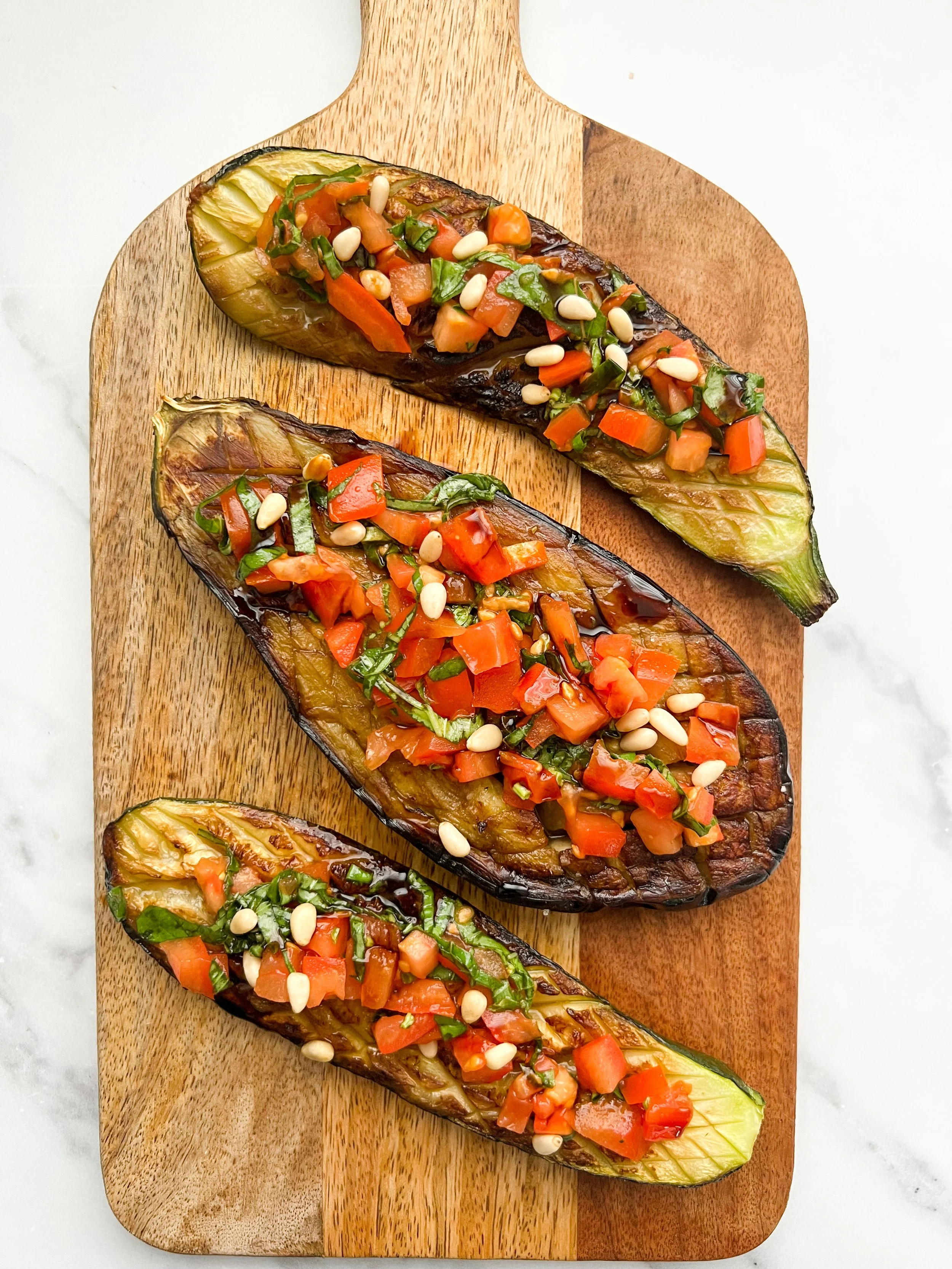 Aubergine &amp; Courgette Bruschetta