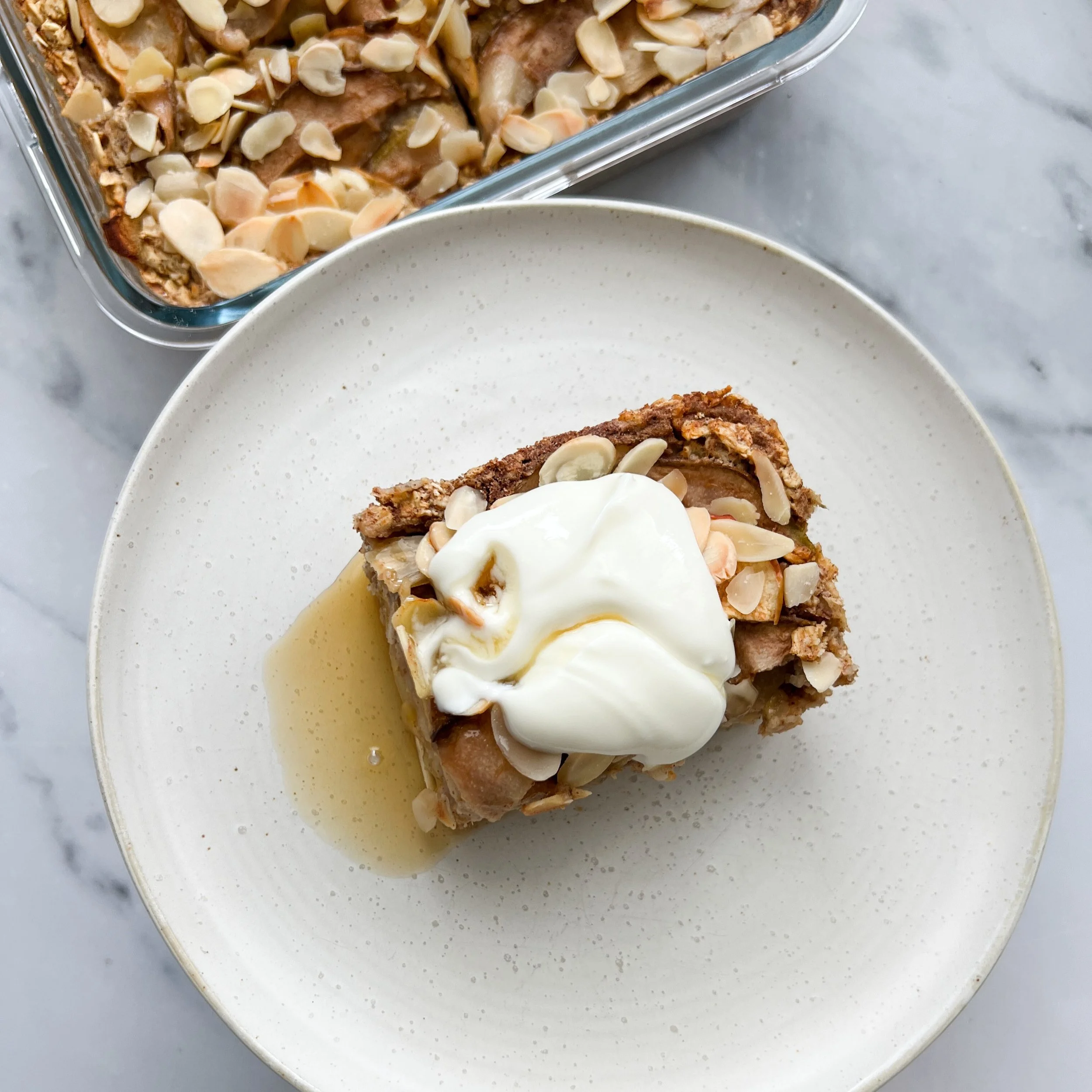Apple &amp; Pear Layered Oat Cake