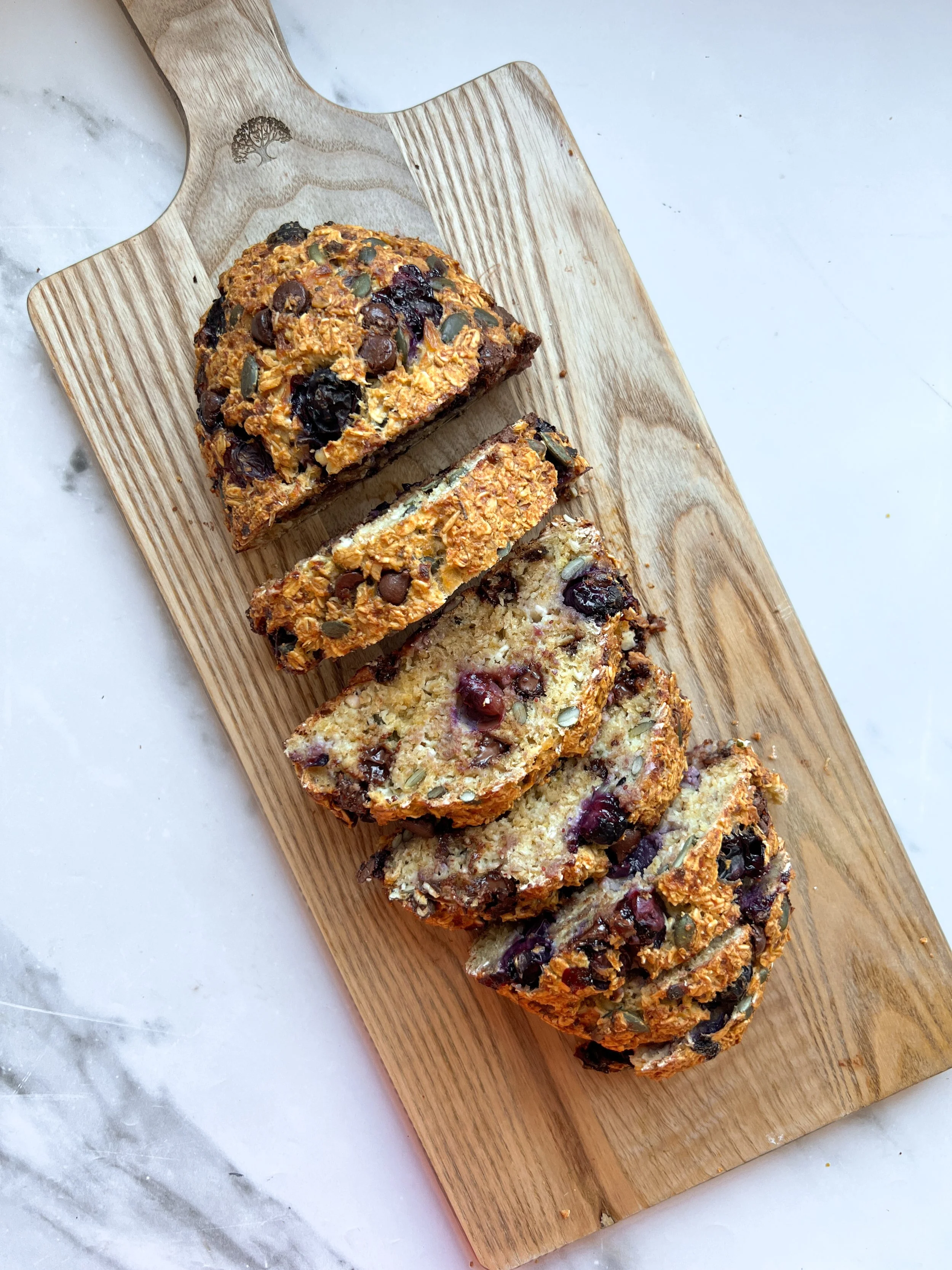 Blueberry Cottage Cheese Bread 