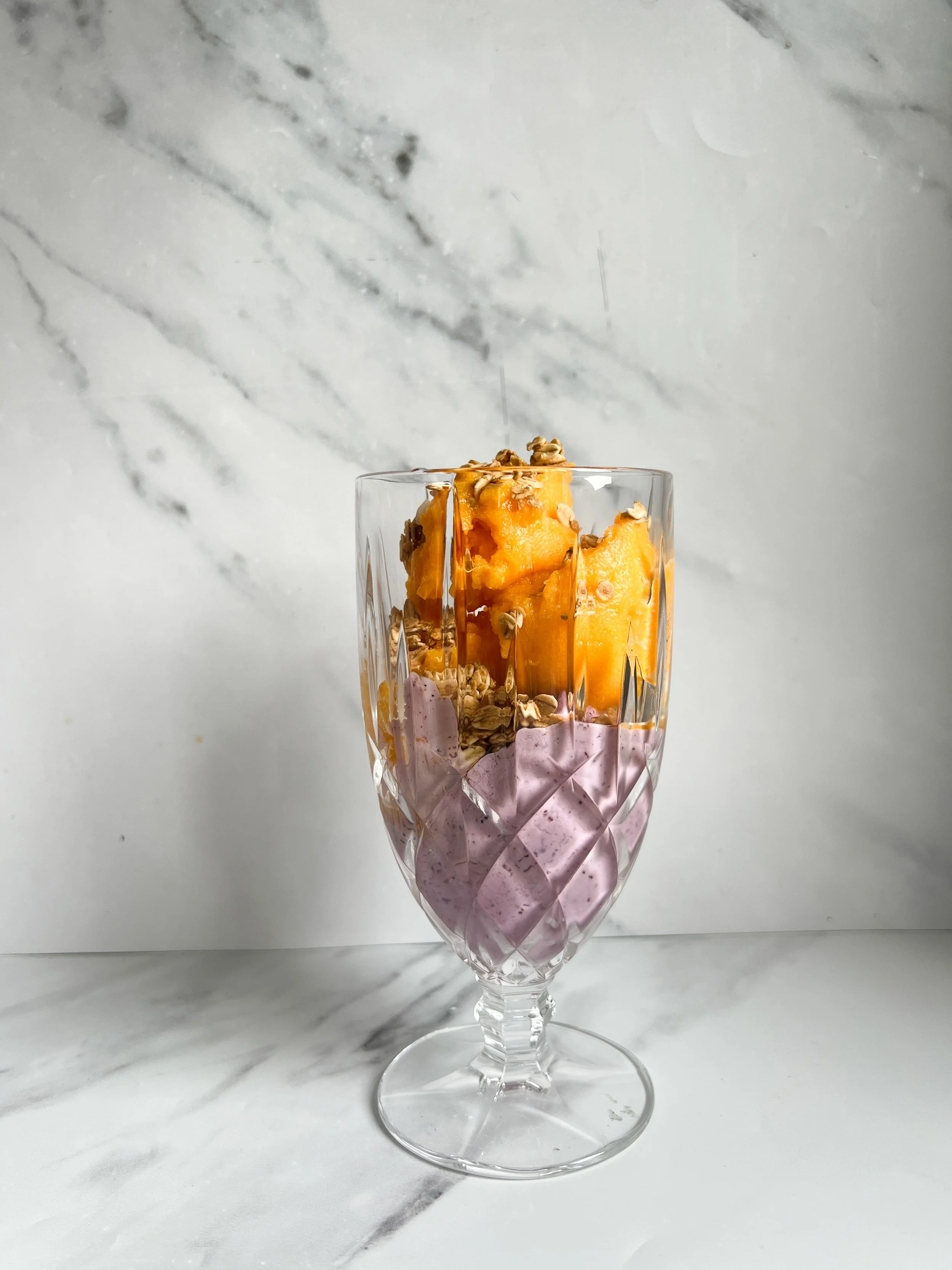 High Protein Clementine &amp; Blueberry Ice-Cream