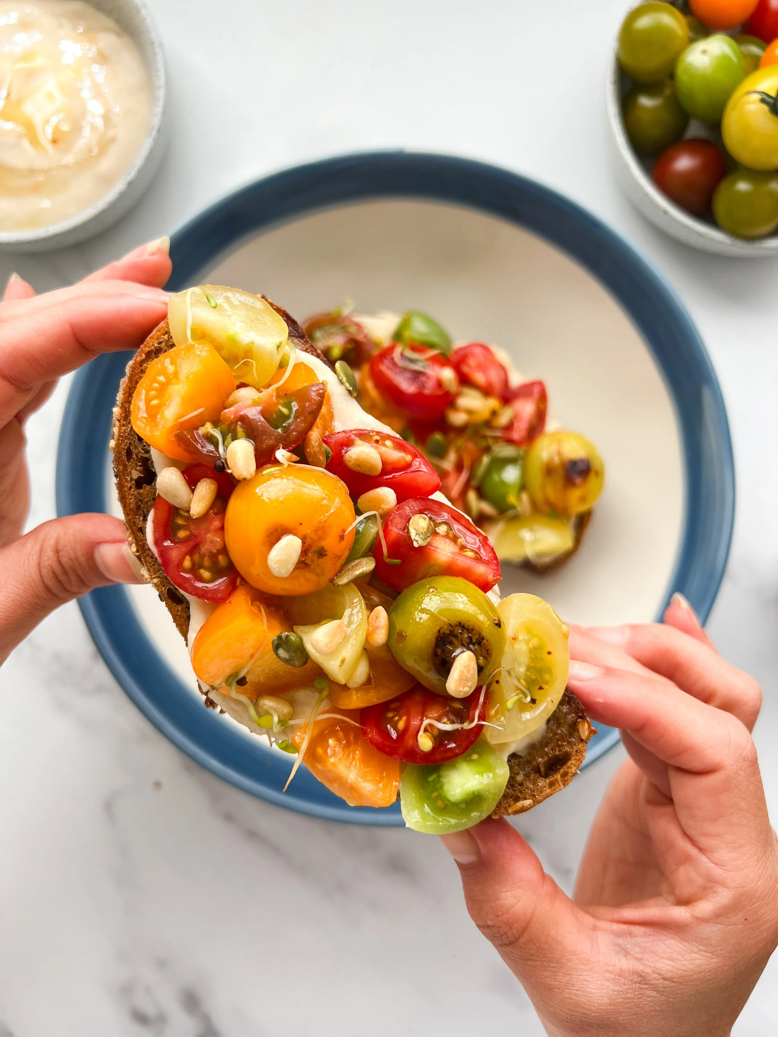 Tomato &amp; Whipped Bean Toast
