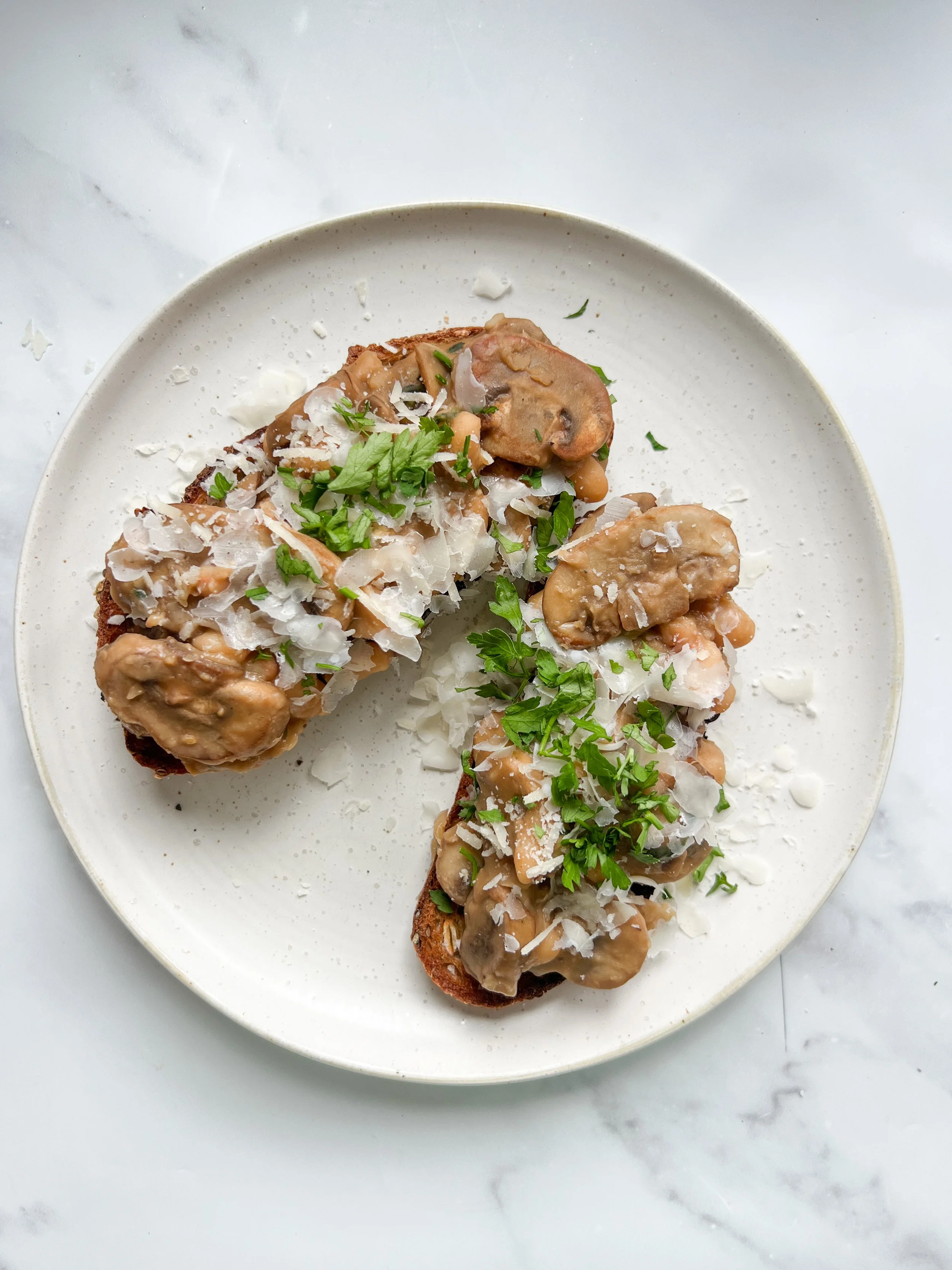 Mushroom &amp; Cannellini Bean Toast