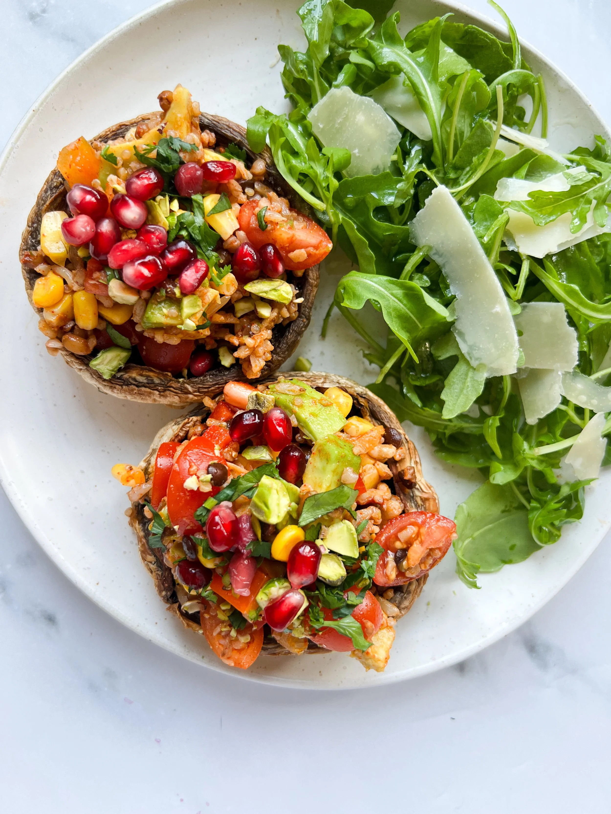 Veggie Stuffed Portobellos