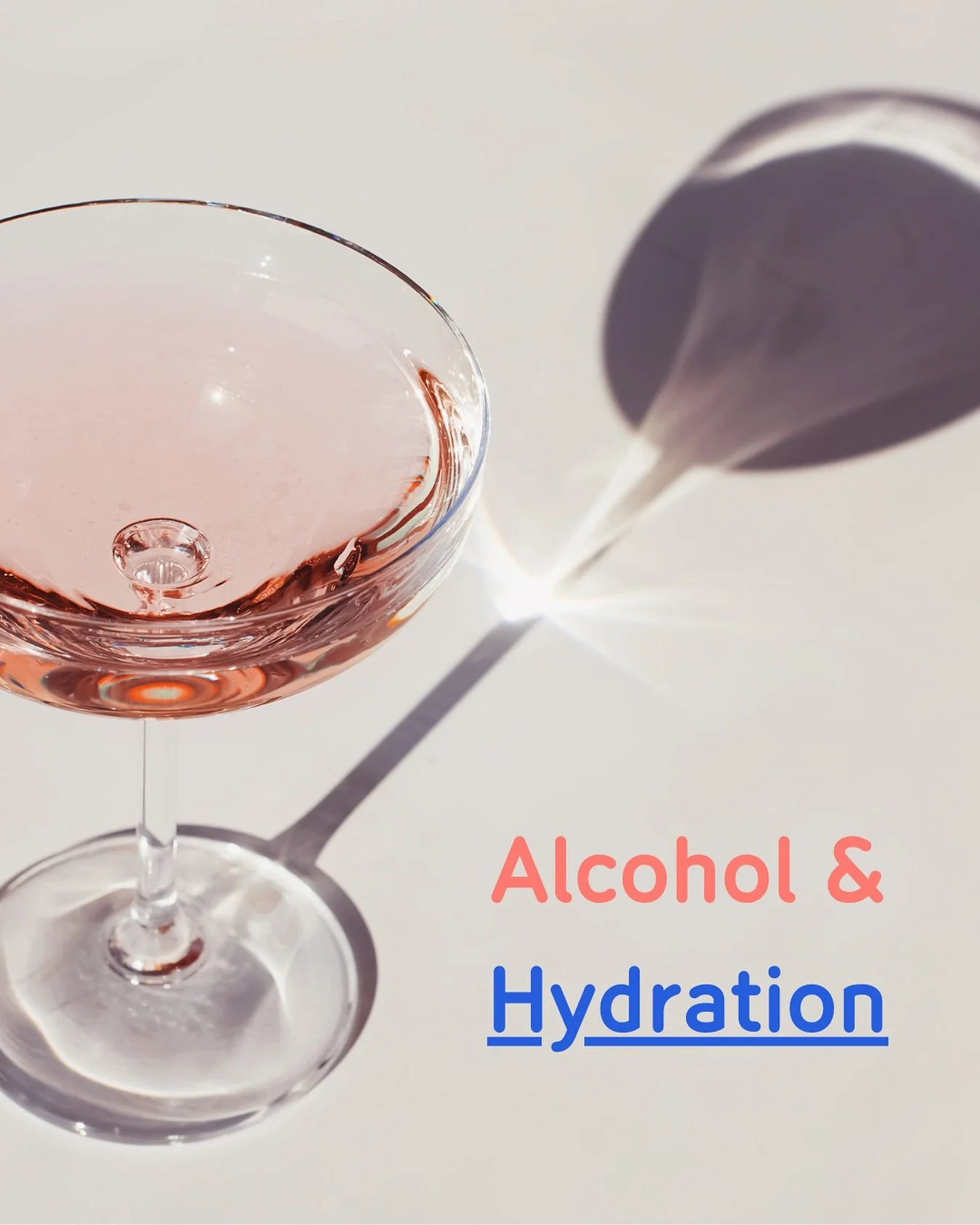 🥂 Alcohol &amp; Hydration

Alcohol is societally associated with fun, relaxation, and socialising, but one of its biggest side effects is dehydration.

👉 Alcohol is a diuretic, which means it makes your body lose more fluids than it takes in. It do