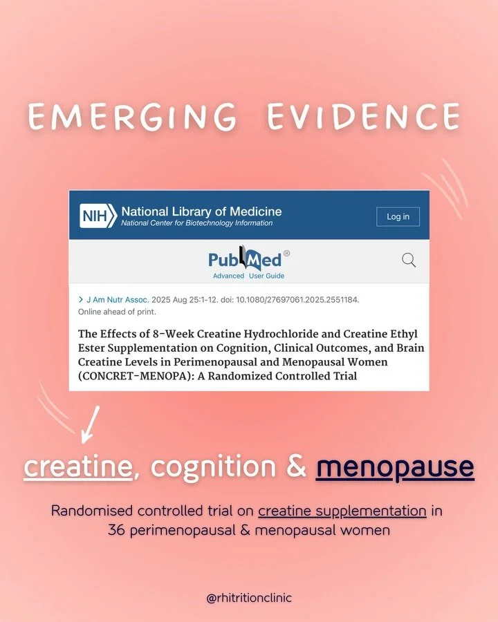 Research on Brain Health 🧠✨
Did you know creatine might do more than help with muscle recovery? 👀 A study published earlier this year looked at 36 perimenopausal and menopausal women taking different forms of creatine for 8 weeks.
Here’s wh