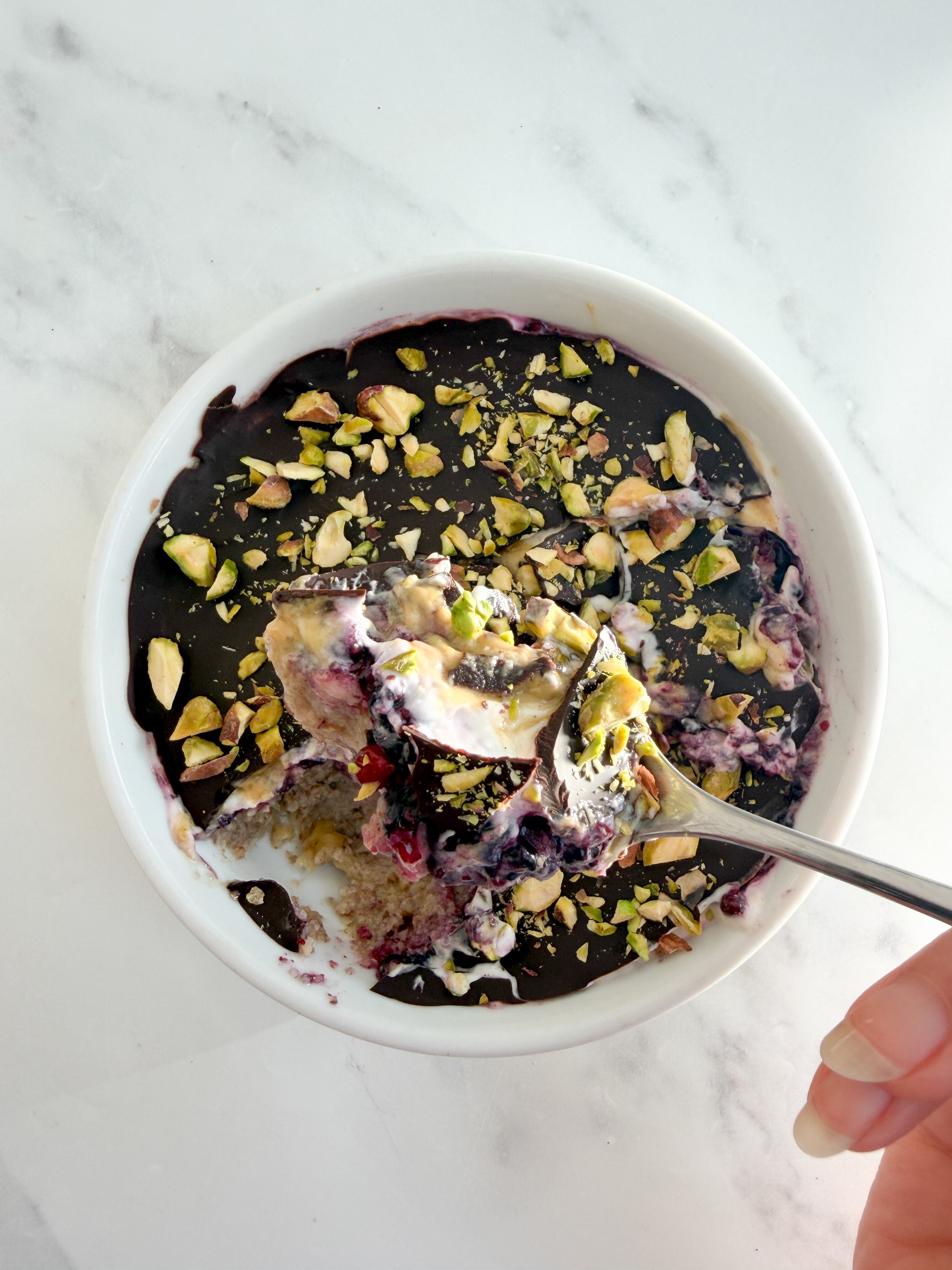 Blackberry &amp; Pistachio Chocolate Shell Weetabix Bowl