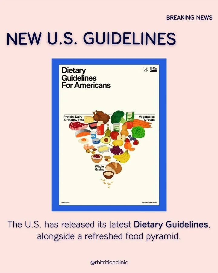 🍎 New US Dietary Guidelines

The US has just updated its national dietary guidelines and while there are positives, there&rsquo;s still a lot the headlines don&rsquo;t capture.

🗞️The good news: There&rsquo;s clear encouragement to eat more whole f