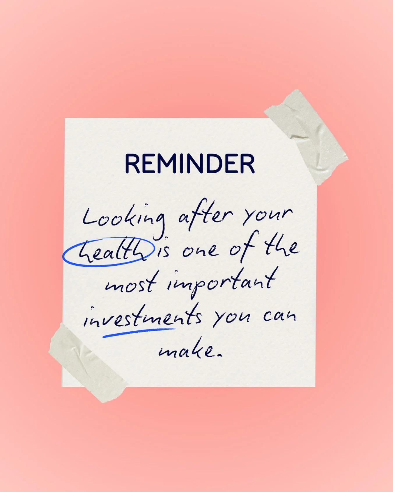 A little reminder for the next 11 months of the year ✨

Looking after your health isn&rsquo;t about one perfect day, a strict routine or doing everything &ldquo;right&rdquo;. 

It&rsquo;s about the small, repeatable choices that add up over time. Wha