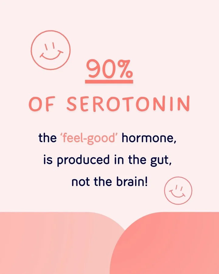 Your gut is talking to your brain&hellip; and serotonin is part of the conversation 🧠✨

Around 90% of serotonin, often called the &ldquo;feel-good&rdquo; neurotransmitter, is actually produced in the gut, not the brain. But what does that really mea
