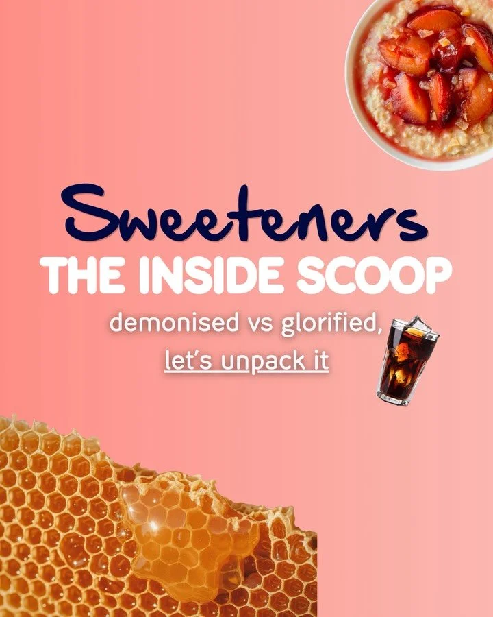 Sweeteners: The inside scoop 🍯

Sweeteners are often framed as either &ldquo;bad&rdquo; (refined sugar) or &ldquo;better&rdquo; (natural alternatives like honey or maple syrup). But the reality is more nuanced.

From a physiological perspective, mos
