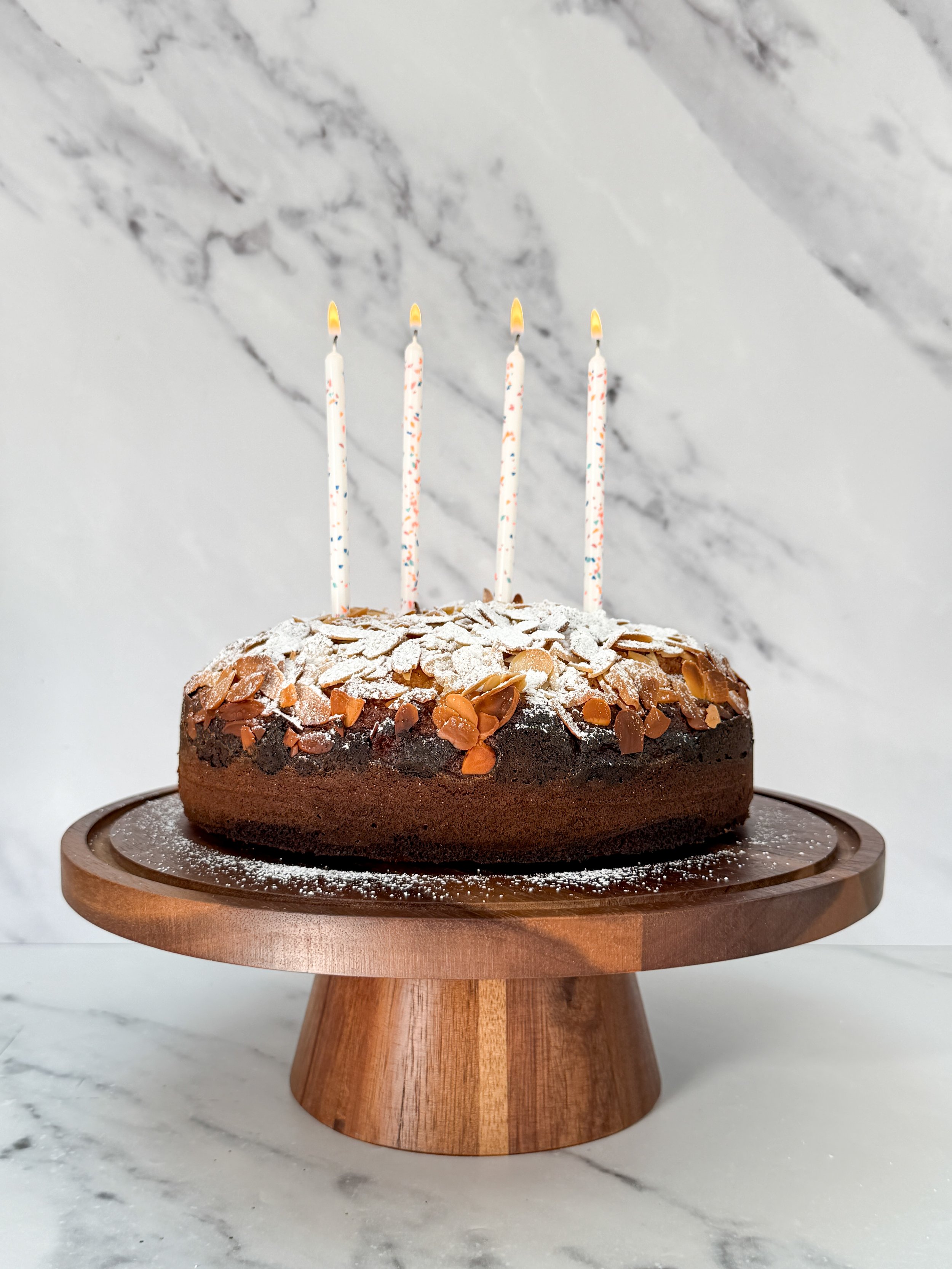 Almond Croissant Birthday Cake