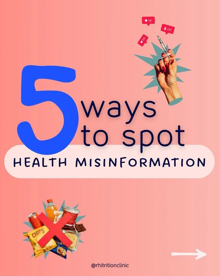 NUTRITION MISINFORMATION IS EVERYWHERE 🚨📱

Here are a few signs to look out for when assessing nutrition content online 👇

⚠️ They frighten you
If the message relies on fear, panic or extreme claims with little nuance, take a step back. Nutrition 