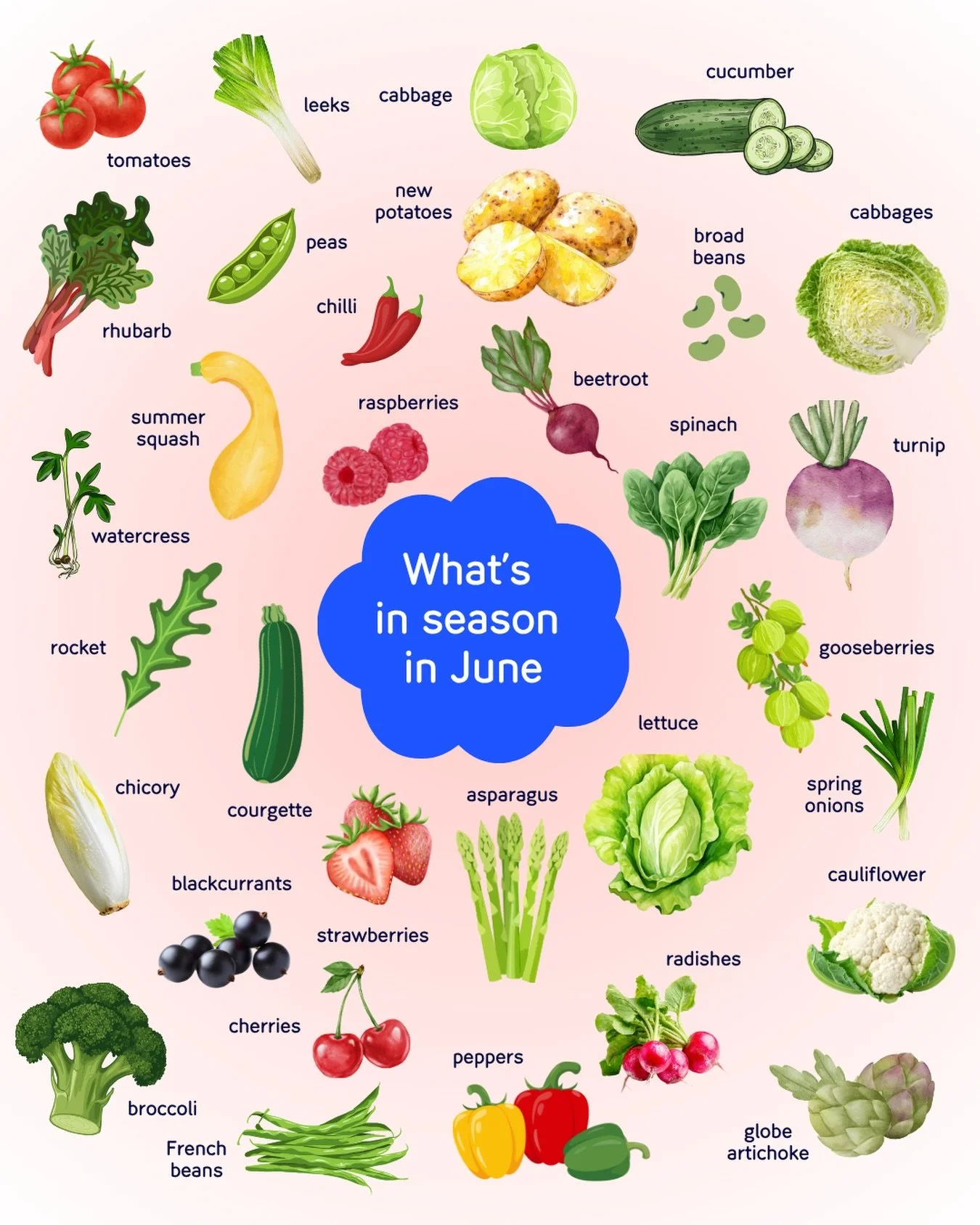 SUMMER PRODUCE IS HERE ☀️🍓🍒🥦

We are loving all of the fresh, delicious produce at the moment - what better time of year to add in more fruits &amp; veggies!? 

Seasonal eating is not just a fad, the produce that grows locally at each stage of the