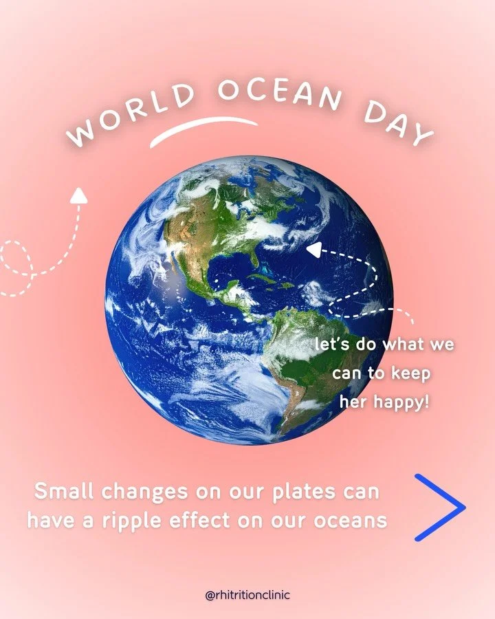 🌊 World Ocean Day 🌊

Our oceans play a vital role in regulating the climate, supporting biodiversity and providing food for billions of people around the world.

While ocean health can feel like a global issue beyond our control, some of our everyd