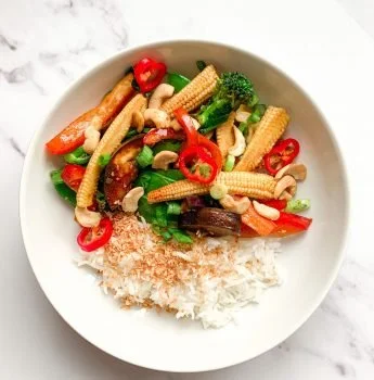 Stir-fry With Coconut Rice