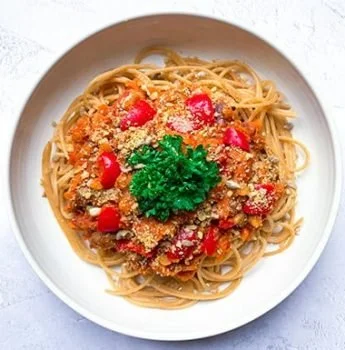 Lentil Spaghetti Bolognese