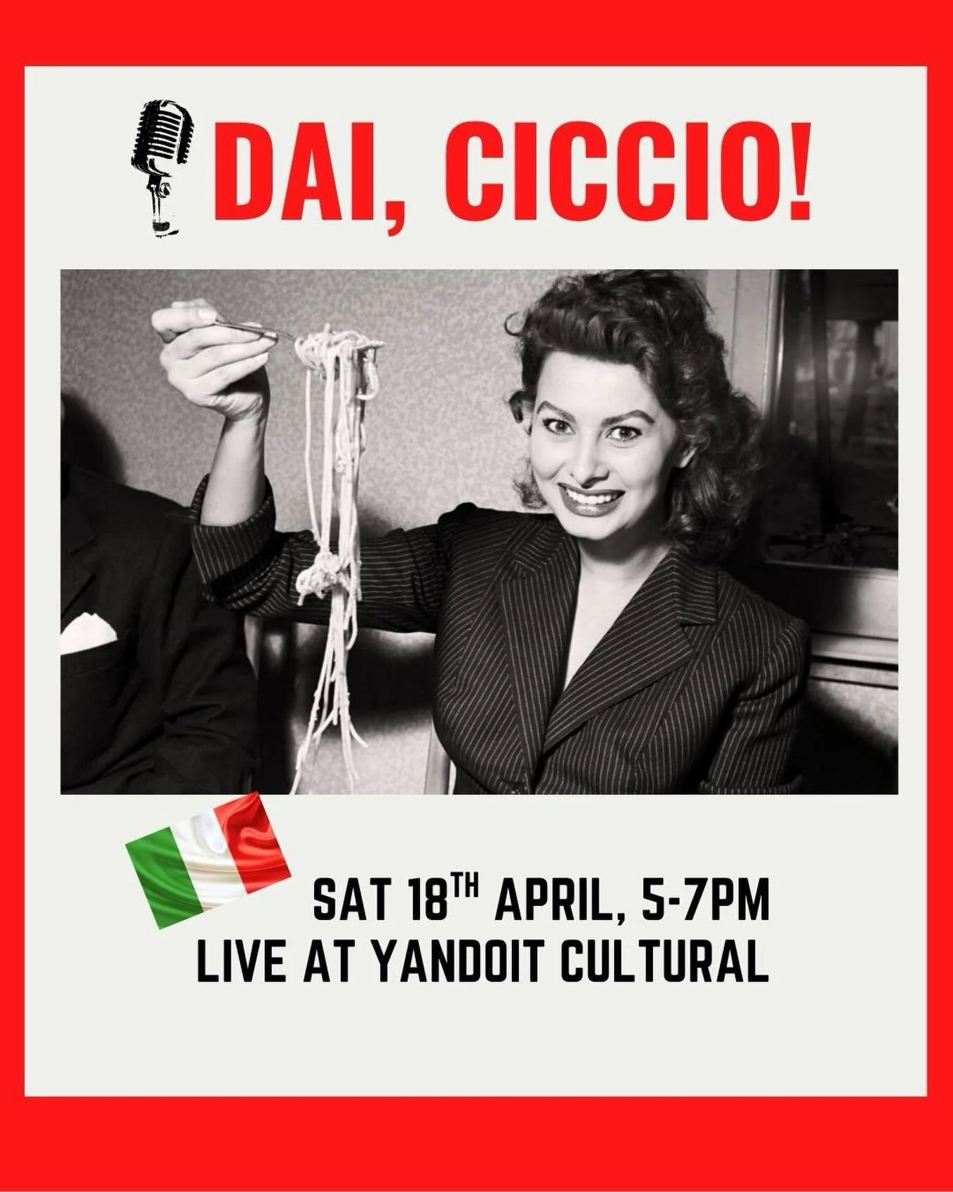 We&rsquo;re taking things slightly off-grid this weekend. 

Saturday 18 April, 5pm at Yandoit Cultural. A charming old church in the bush, ridiculously beautiful acoustics, and a few Italian songs to match. Bring a friend, bring a date, bring a stron