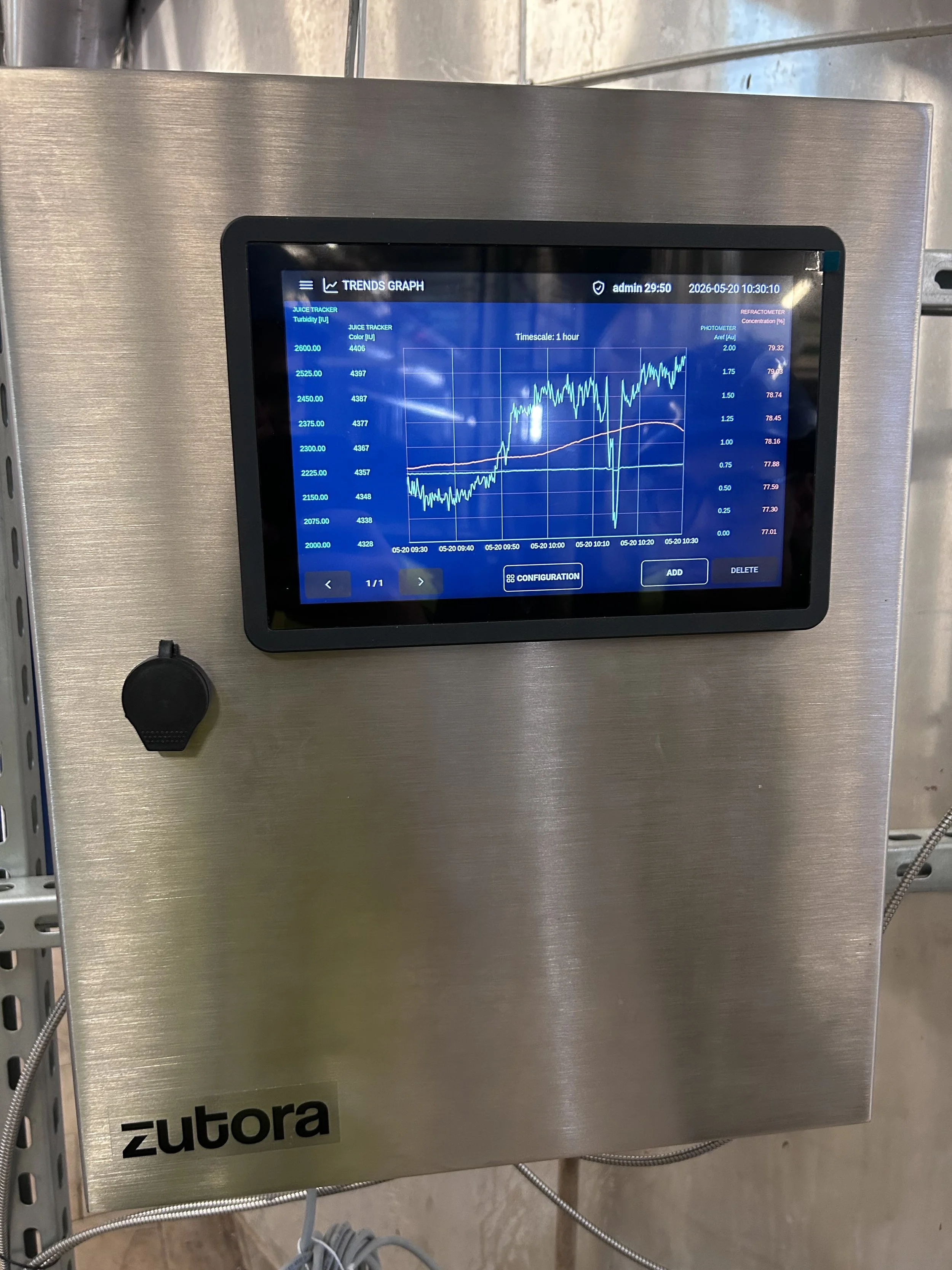 Zutora JuiceTracker device.