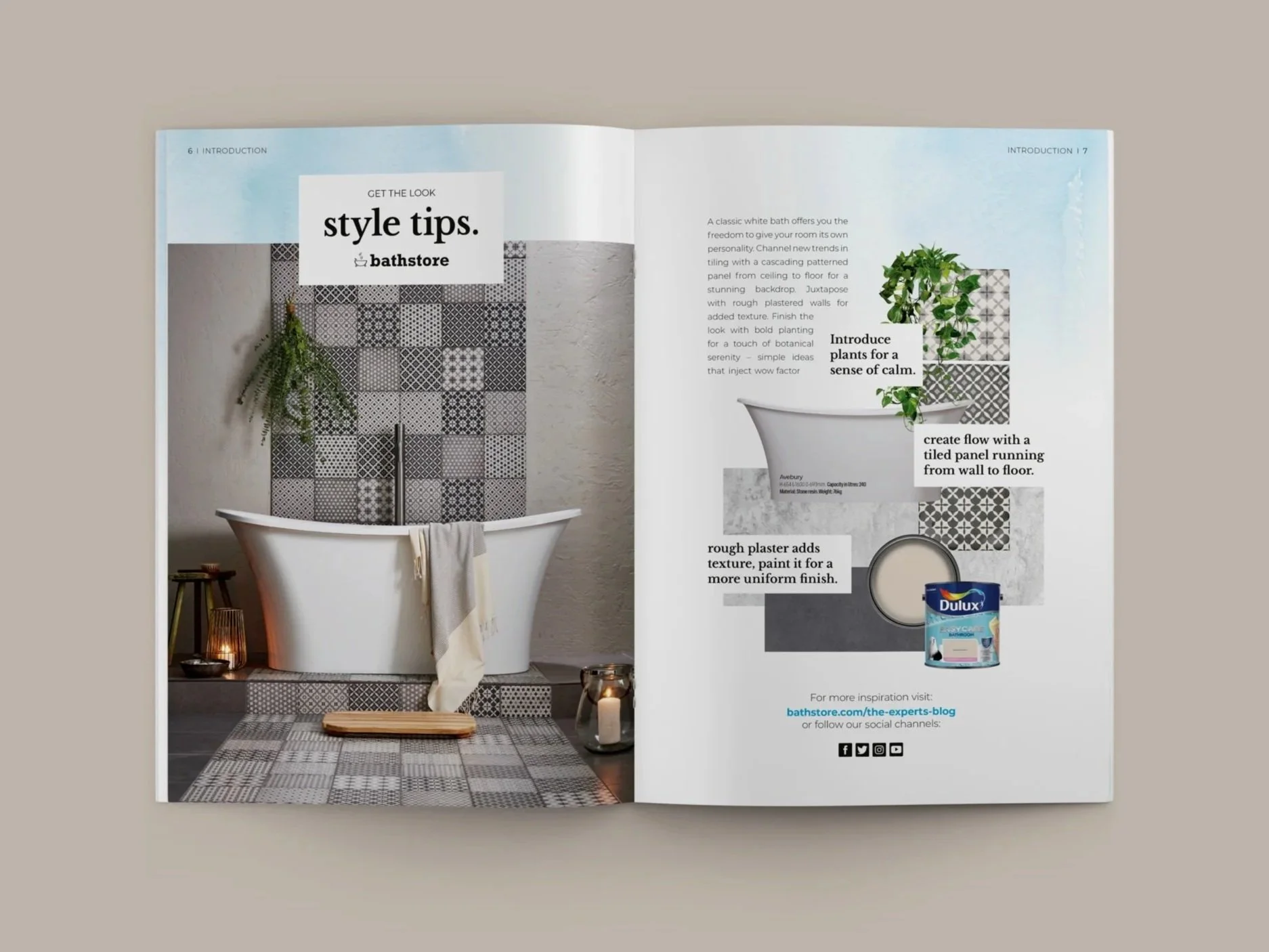 Graphic design, copy writing, art direction and set design for Bathstore