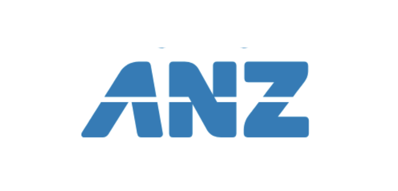 ANZ logo in blue on a white background.