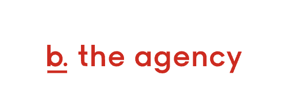 Text reading 'b. the agency' in red font with an underline beneath the letter 'b'.