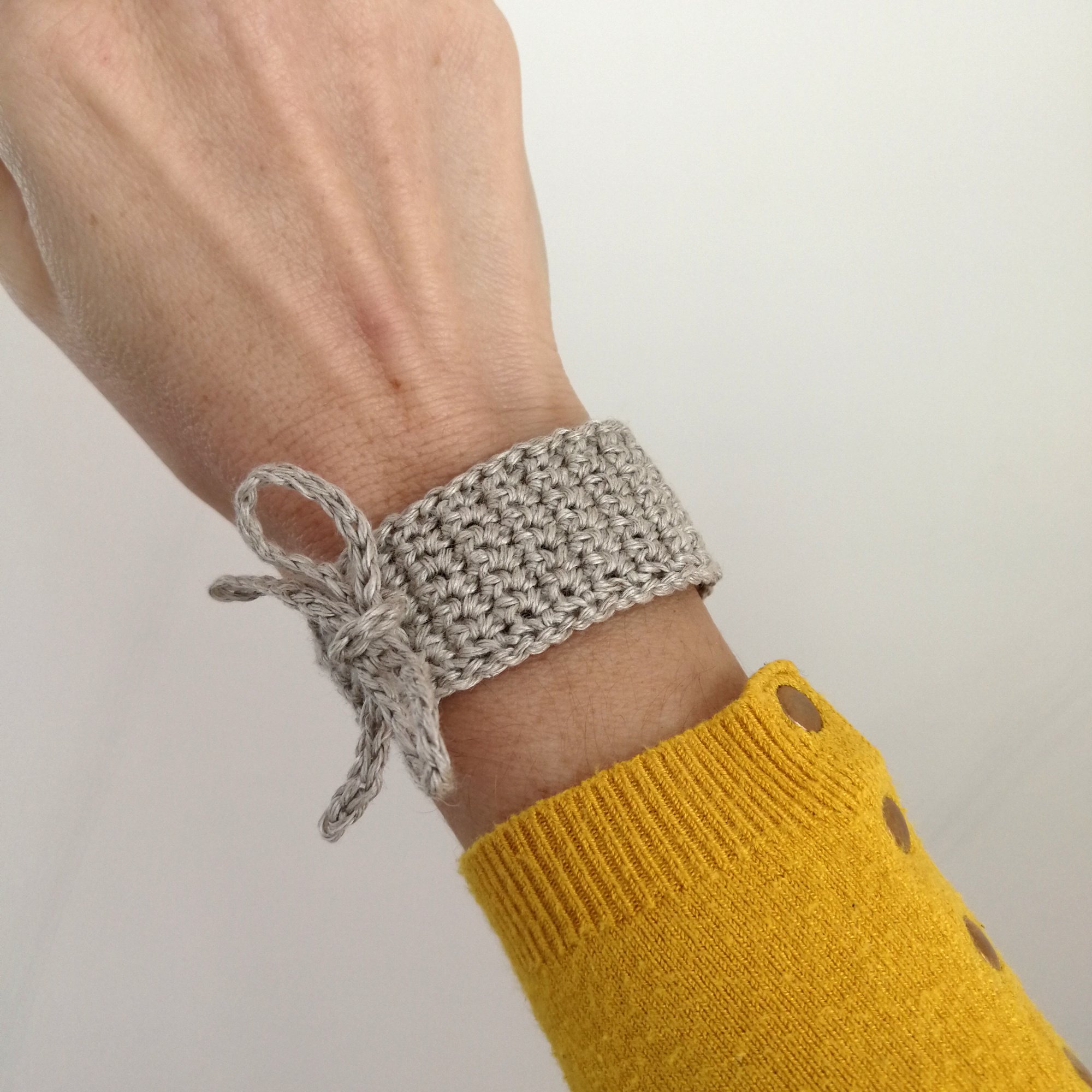 Chain Wrap Bracelet - Easy Crochet Pattern - Jessie At Home