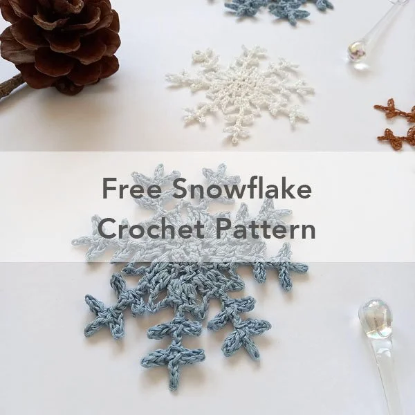Easy Crochet Snowflake Free Pattern for Christmas Decor