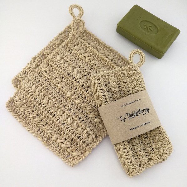 Simple Moss Stitch Dishcloth Free Crochet Pattern - OkieGirlBling