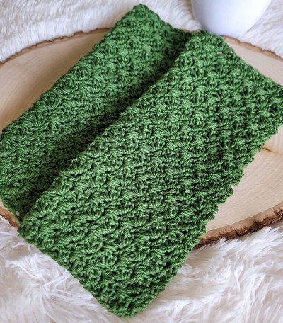 Simple Moss Stitch Dishcloth Free Crochet Pattern - OkieGirlBling
