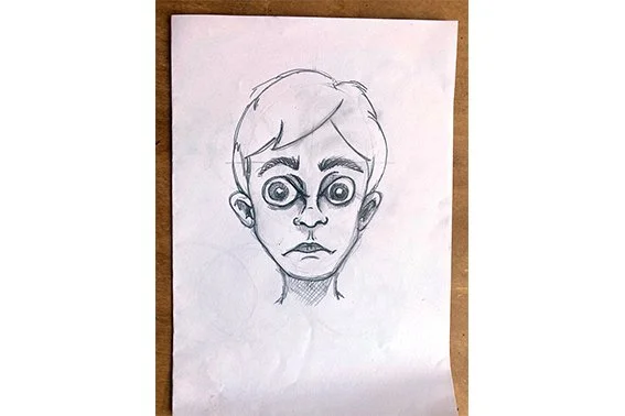 Freehand comic portrait