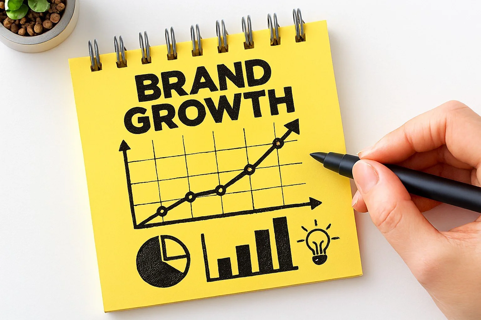 A hand writing the word 'AUDIENCE' on a white surface with a black marker, with an arrow pointing towards the word.