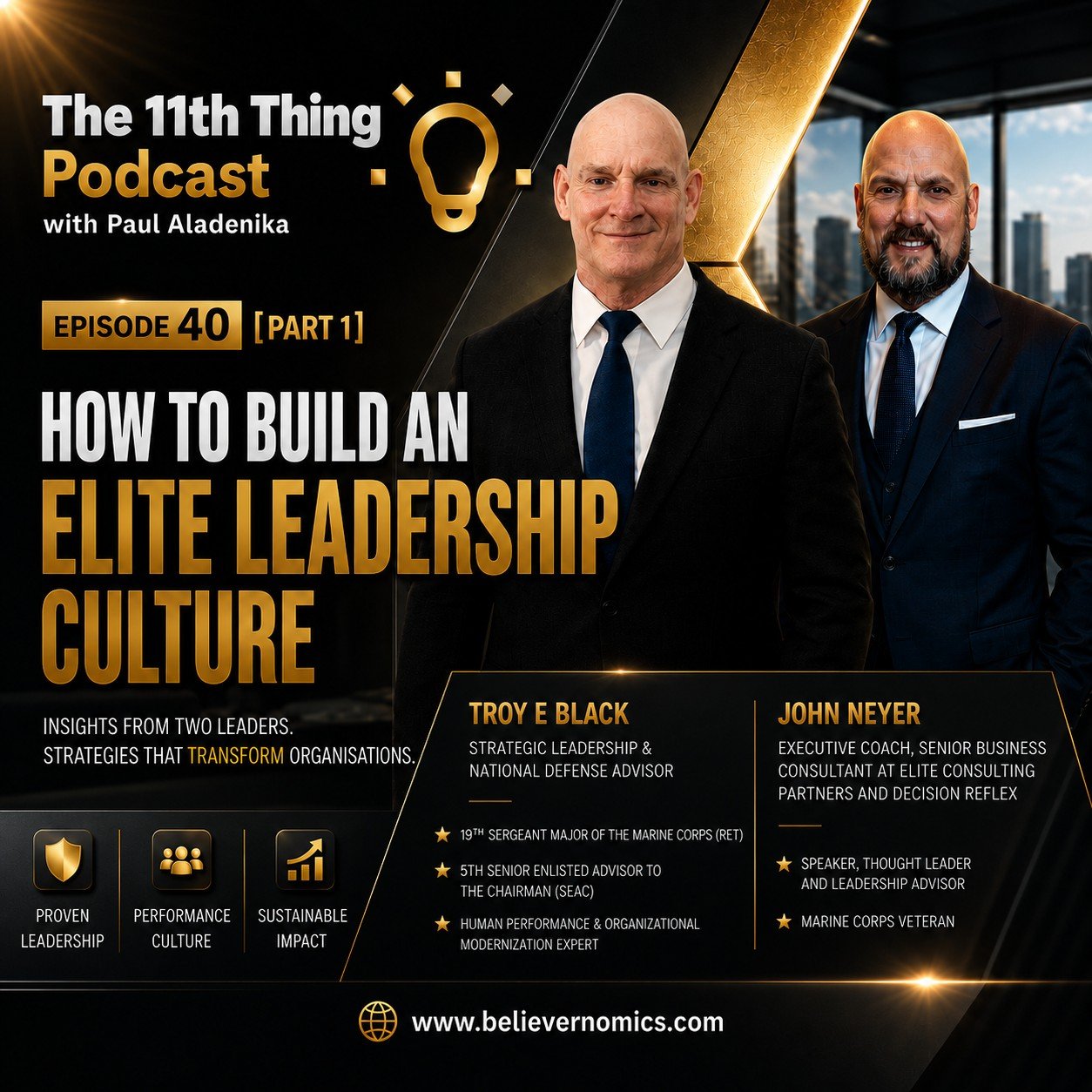 How to build an elite leadership culture [part 1] with special guests Troy E. Black and John Neyer
