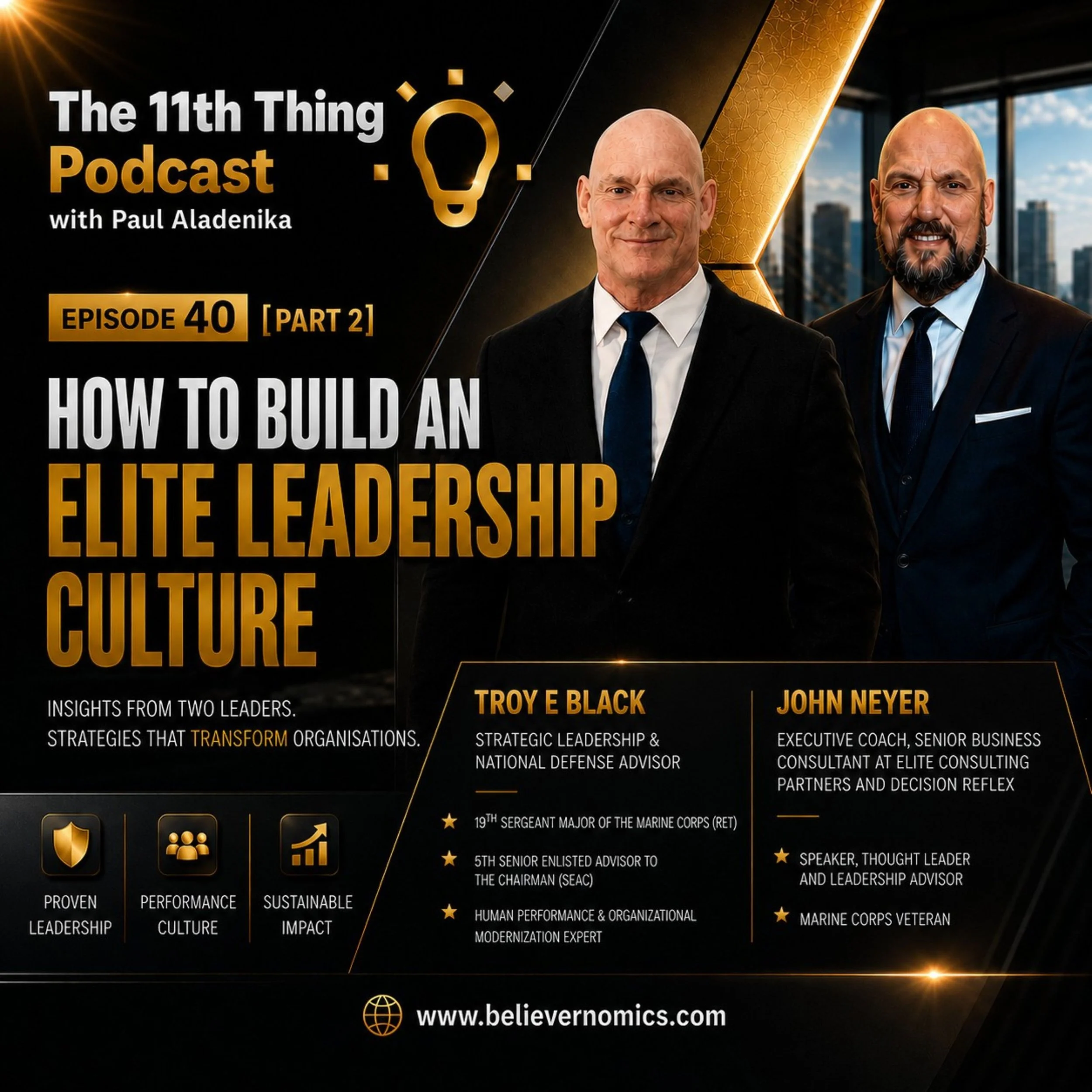 How to build an elite leadership culture [part 2] with special guests Troy E. Black and John Neyer