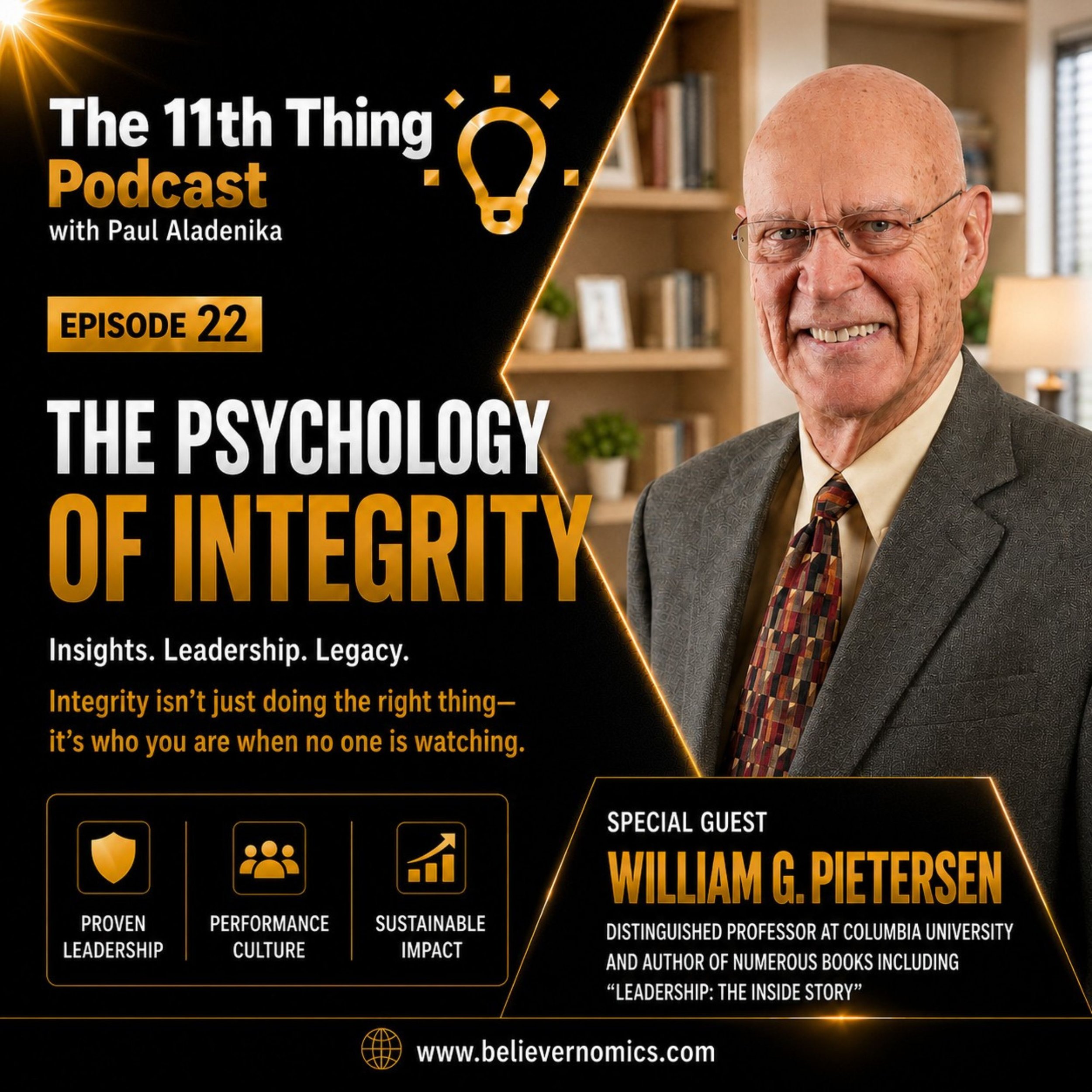 The psychology of integrity with special guest Professor William G. Pietersen