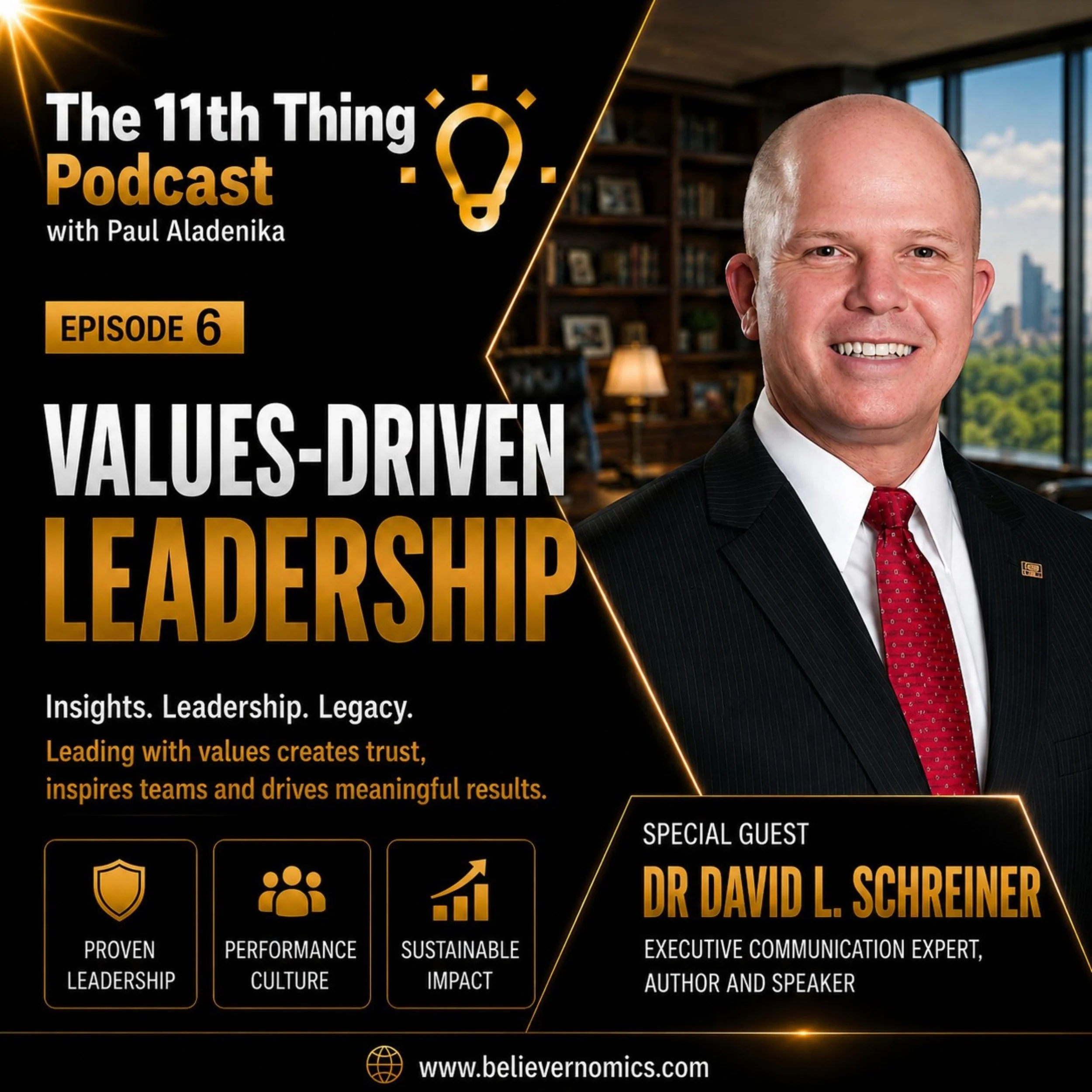 Values-driven leadership with Dr David L Schreiner