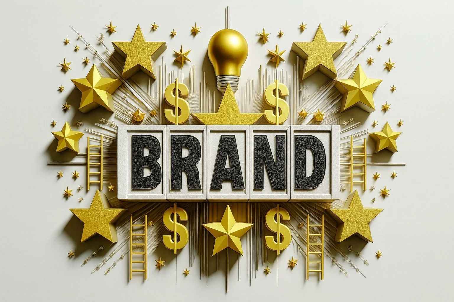 Yellow award ribbon with two tails on a bright blue background.