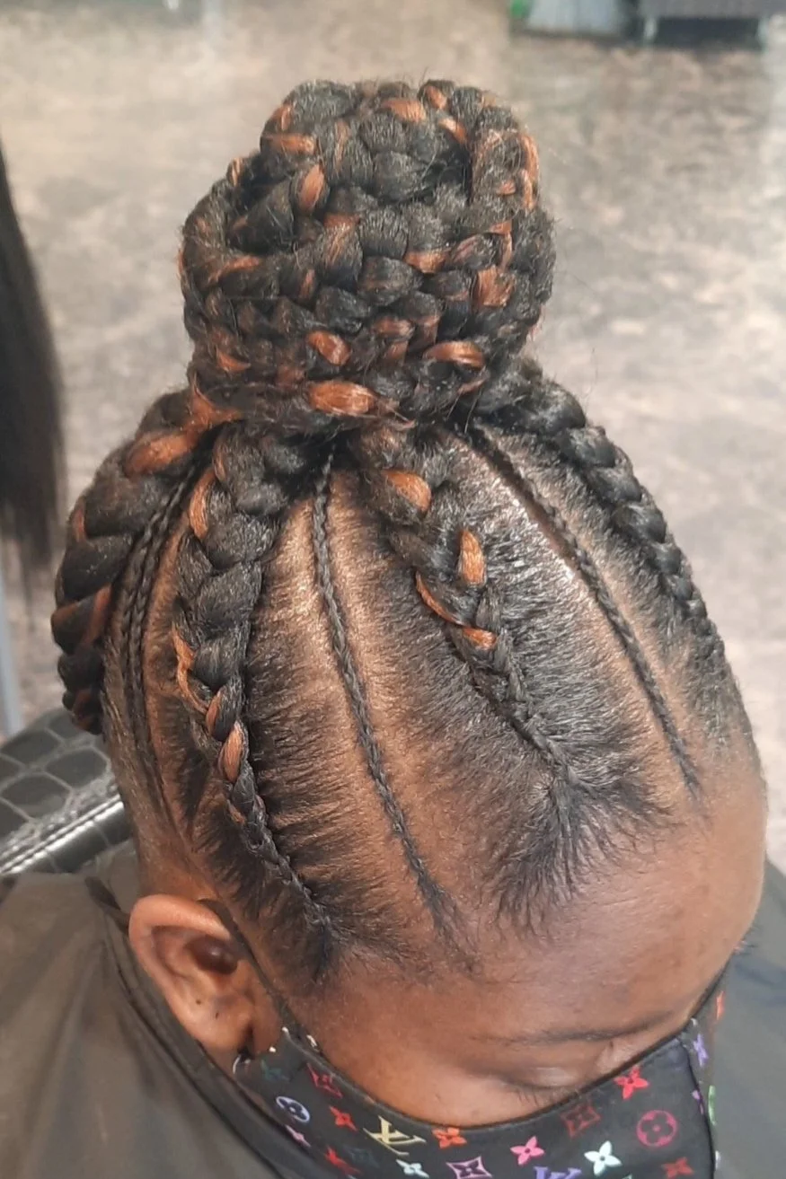 Feed-In Braids Stitch Braids Ponytail