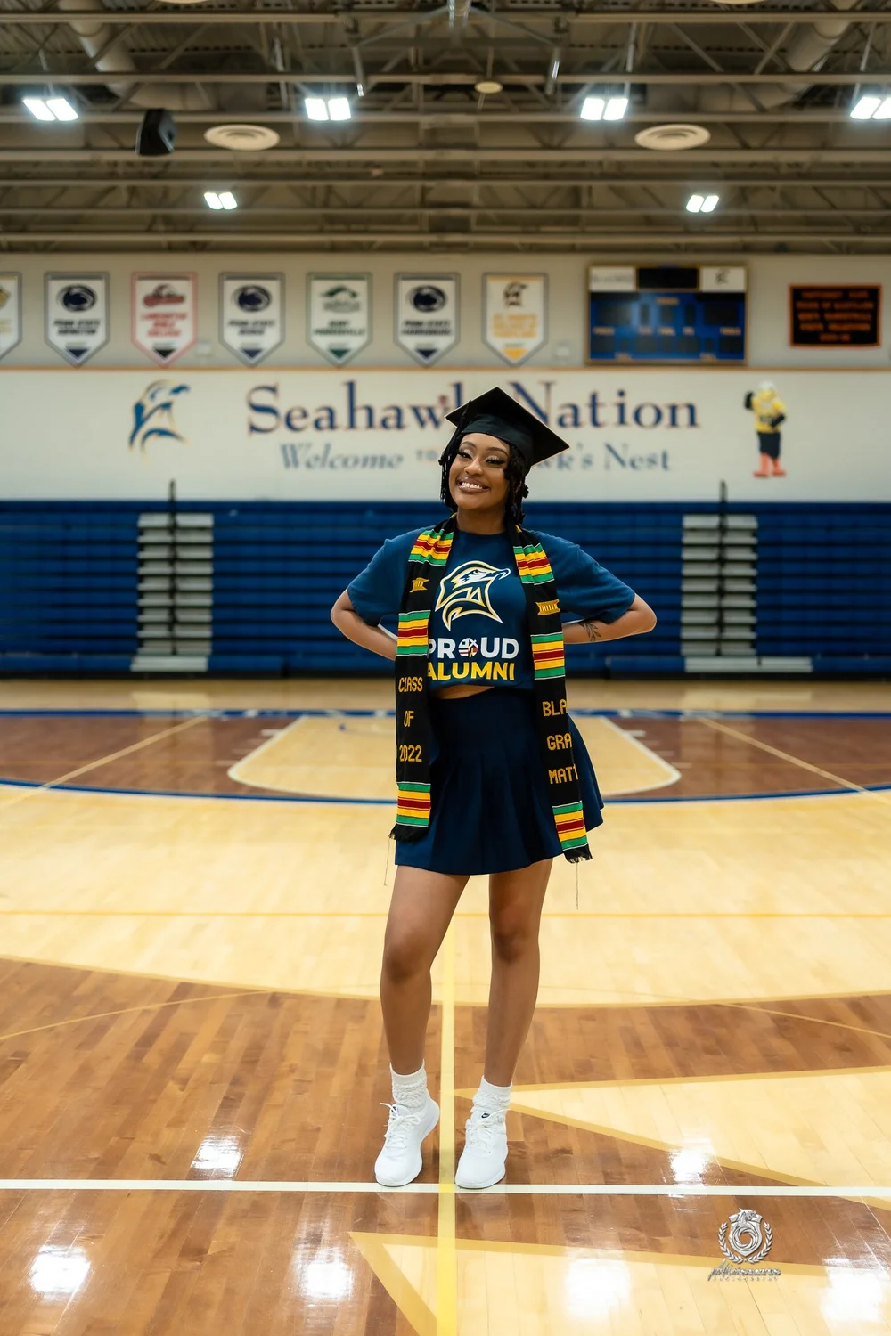 Senior athlete portrait on the field