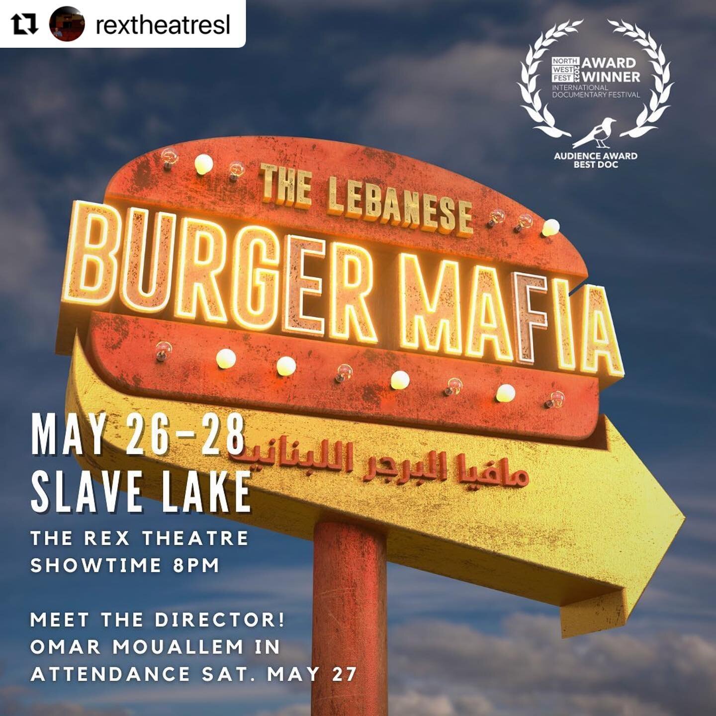 WE&rsquo;RE COMING HOME FAM! See you in Slave Lake &mdash; birthplace of Omar Mouallem and the town where his father learned the trade secrets. Thank you @k_mouallem and @landmarkcinemas for making it happen! (Details below) 

#Repost @rextheatresl w