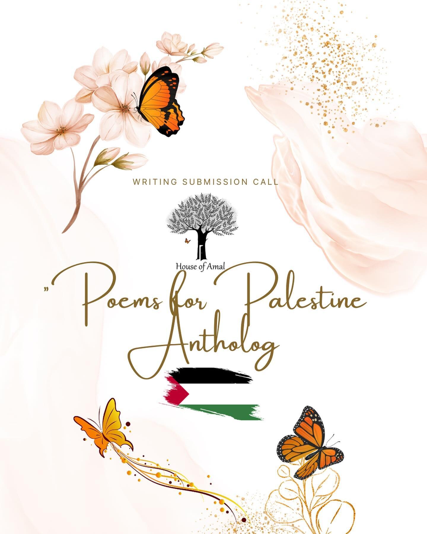 Call for Submissions! ✨🦋

House of Amal reopens submissions for Palestine. Check out the second slides for key notes. Please note that we prioritize submissions from those within the Muslim community. 

Email your submissions to: hello@houseofamal.c